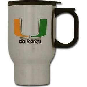  Miami Hurricanes Stainless Steel Travel Mug Sports 