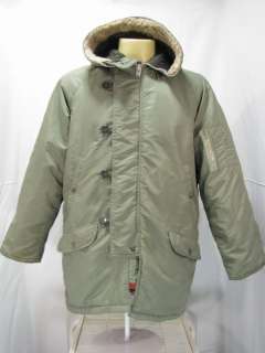   Care Army Military Green Parka Hoodie Jacket Coat Made in USA  