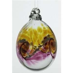  Kitras Art Glass ~ MINI EASTER EGG ~ Gold & Pink   Hand Blown Art 