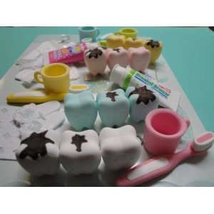  Japanese Iwako Puzzle Erasers Teeth and Dental Tooth 