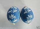 hungarian eggs hand painted easter eggs pysanky blue flowers