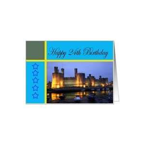 Happy 24th Birthday Caernarfon Castle Card Toys & Games