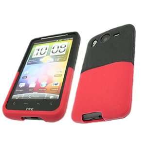 iTALKonline SoftSkin BLACK RED Super Hydro Silicone Protective Armour 