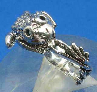 Sterling Silver Wrap Around Frog Ring size 9 can resize  