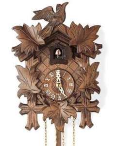 Authentic German Black Forest Cuckoo Wall Clock Hand Carved Wood 