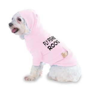 Fly Fishing Rocks Hooded (Hoody) T Shirt with pocket for your Dog or 