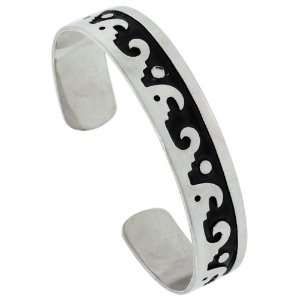   Hopi design Cuff Bangle Bracelet 9/16 inch (14 mm) inch Wide Jewelry