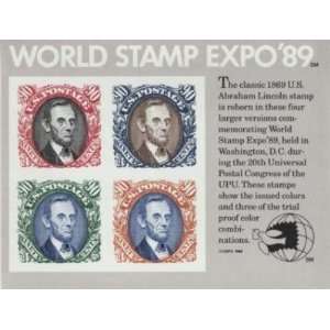  World Stamp Expo 1989 us Souvenir Sheet #2433 Everything 