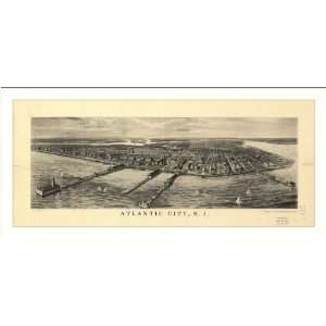 Historic Atlantic City, New Jersey, c. 1905 (M) Panoramic Map Poster 