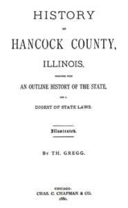 1880 Genealogy & History of Hancock County Illinois IL  