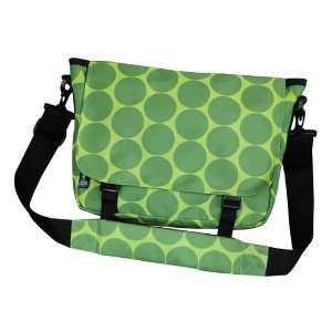   Big Dots Green Original Messenger Bag By Ashley Rosen 