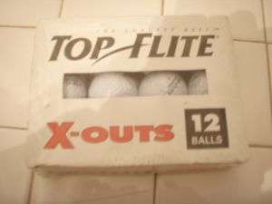 12 TOP FLITE GOLF BALLS X   OUTS NEW  