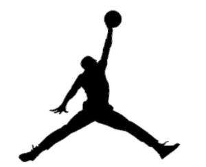 Michael Jordan air nike basketball vinyl logo wall 70  