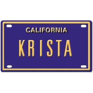   Krista Mini Personalized California License Plate 