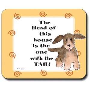  Decorative Mouse Pad The Head of the House Dog Themed 