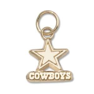  Dallas Cowboys 3/8 Star Logo with Cowboys Charm   10KT 