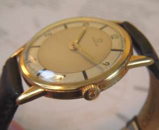 Classic Vintage Swiss Made OMEGA Mens watch 1950s   2 TONE DIAL  