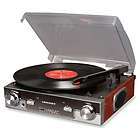 CROSLEY TECH TURNTABLE RECORD PLAYER w/ iPOD/ PLAYER INPUT+AM/FM 