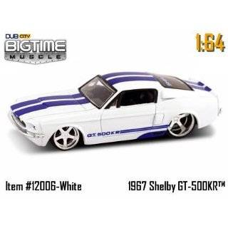   Dub City Big Time Muscle White 1967 Shelby GT 500KR 1:64 Die Cast Car