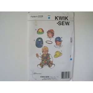  Kwik Sew Pattern 2231 Baby & Toddler Hats & Bibs: Kerstin 
