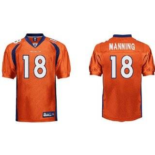 Denver Broncos Peyton Manning Jersey #18 Blue Authentic Jersey (Size 