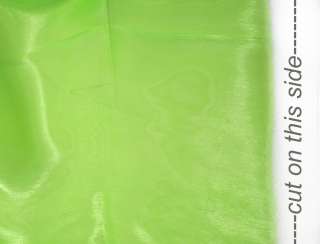 k39 Lime Green Mirror Organza Fabric Mesh Sheer by Yard  