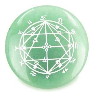 Astrological Seal Zodiac Star of David Amulet Green Aventurine Magic 