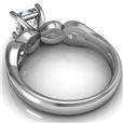02CT SOLITAIRE PRINCESS ENGAGEMENT RING INFINITY 14K WHITE GOLD F G 