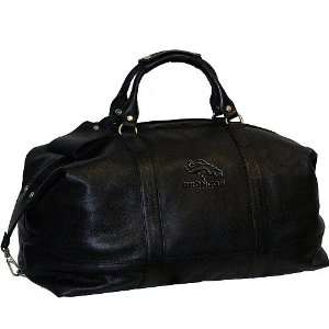  Denver Broncos Black Leather Carry On Duffle Bag Sports 