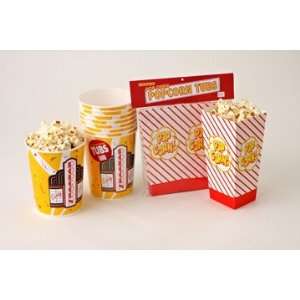   Pack Pop Open Popcorn Tubs Cardboard Red & White: Kitchen & Dining
