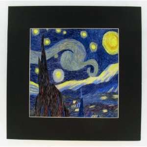  Embroidery Starry Night Wall Art Hand Made Arts, Crafts 