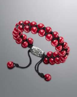 N1FNW David Yurman Spiritual Bead Bracelet, Red Coral