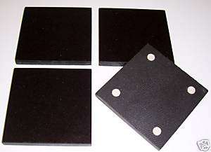Natural Stone Black Absolute Granite Coasters Set of 4  