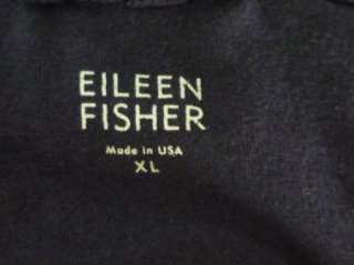   Fisher Navy Knit Long Drawstring Waist Jacket XL Organic Cotton  