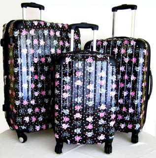 Piece Luggage Set Hard Rolling 4 Wheels Spinner Travel Bag Pink 