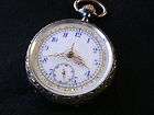   fancy dial chronograph pocket watch with crystal dust cover Ca.1800s