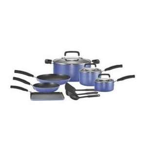  T Fal/Wearever 12pc Cookware Set  Blue: Kitchen & Dining
