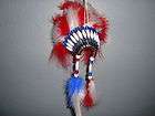   PIN HEAD DRESS,DREAM CATCHER,INDIAN FEATHER,BEADED,AUTO,HAND CRAFTED