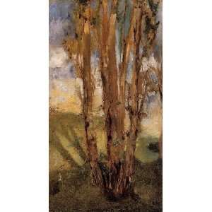   Inch, painting name Study of Trees, By Manet Edouard