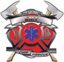 EMT EMS Medic Firefighter Red Decal FF110  