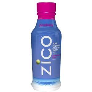  ZICO Pure Coconut Water, 12 bottles, Pomberry, 1 case 