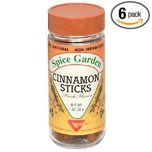 Spice Garden Cinnamon Sticks, 1 Ounce Jar (Pack of 6)  