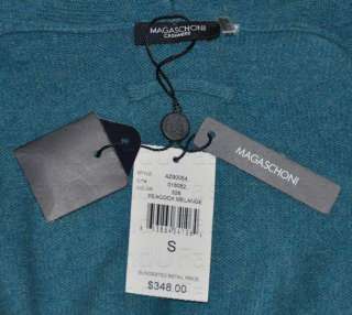 Magaschoni Cashmere Cardigan Robe Sweater Peacock S  