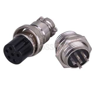 10pcs 6 Pin Male & Female Diameter 16mm Wire Panel Connector GX16 6 