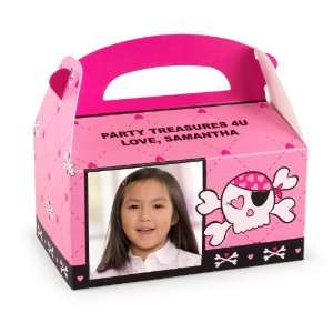  Pink Skull Personalized Empty Favor Boxes (8): Toys 