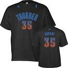 Kevin Durant adidas Vibe Black Name and Number Oklahoma City Thunder T 