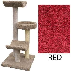  3 Level Cat House 2 Cradles&Round Bed Red (Red) (54H x 28 