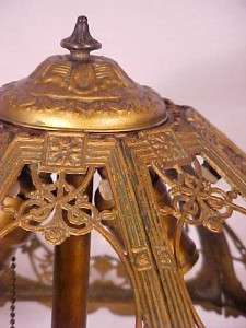 Antique Signed Miller Co. 242 Vintage Slag Glass Table Lamp Shade 