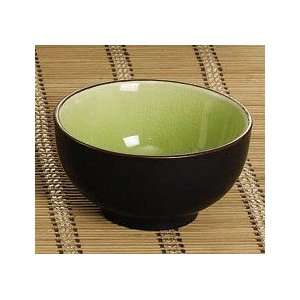 Japanese Style 4.75 Rice Bowl Golden Green:  Kitchen 
