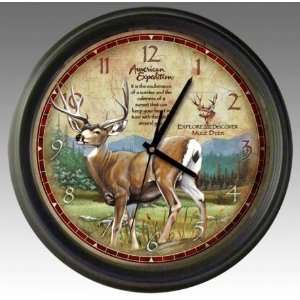  American Expedition Wall Clock Mule Deer: Home & Kitchen